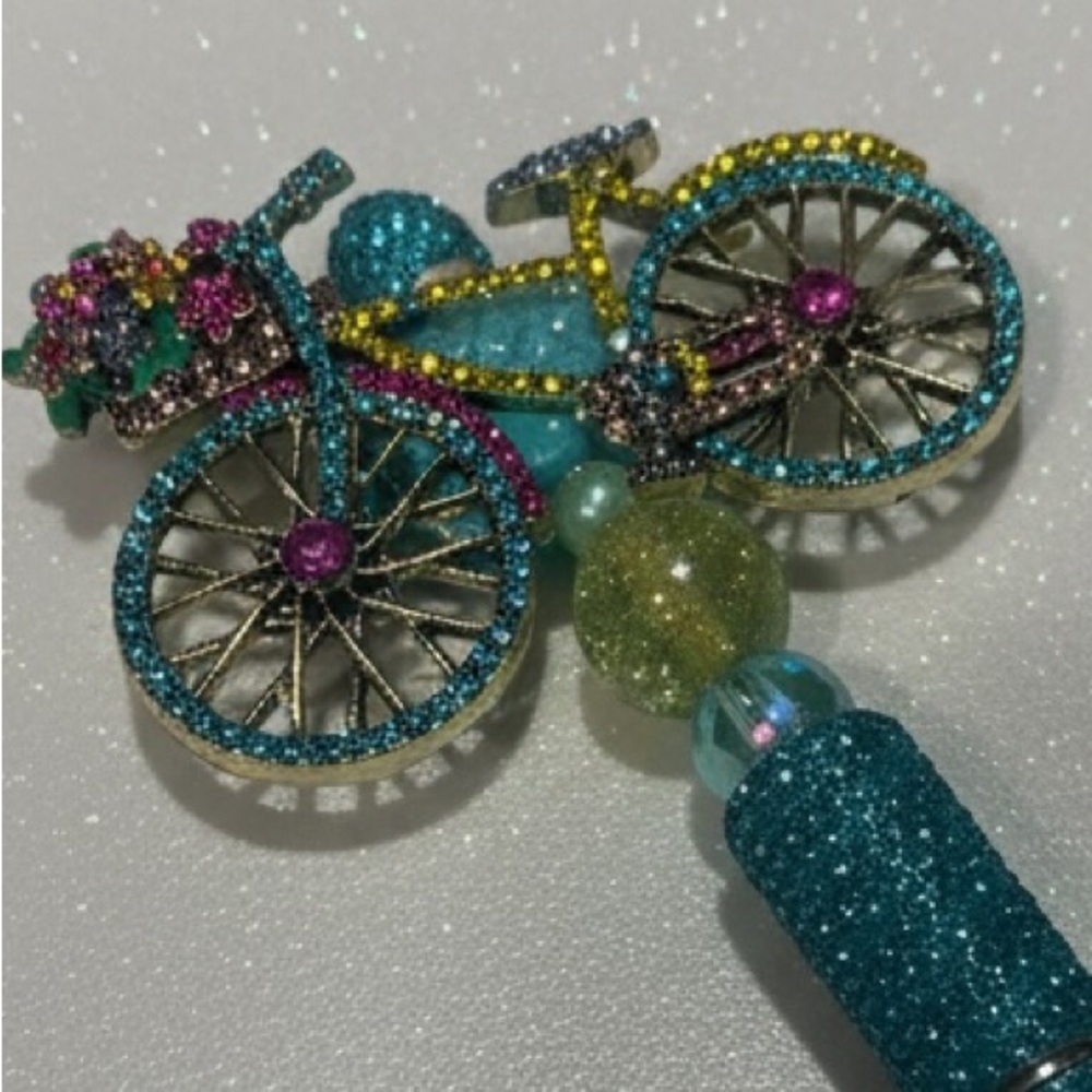 HOST PICK: Rhinestone Bicycle Pen with Blue and Yellow Accents